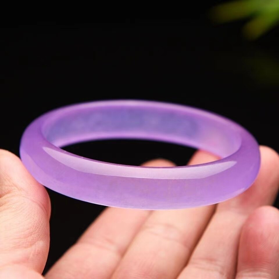 Vòng tay ngọc bích ánh sáng tím quartzit Vòng tay ngọc bích hẹp Dải Bangle