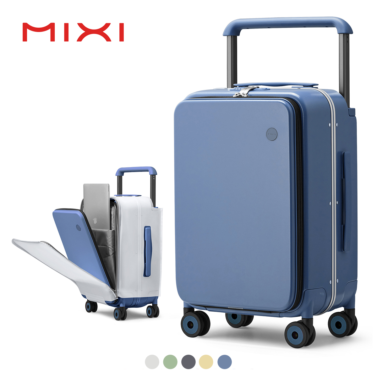 Mixi TSA Password Wide-Side Front Travel Trolley Luggage (20/24") KM9275