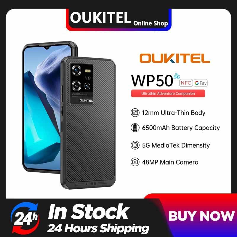 [World Premiere] Oukitel WP50 5G Rugged Smartphone 6.60" HD+ 6500mAh 12GB+256GB Mobile Phone Android 14 48 MP NFC Cell Phone ราคา 8,599 บาท*ส่งฟรี