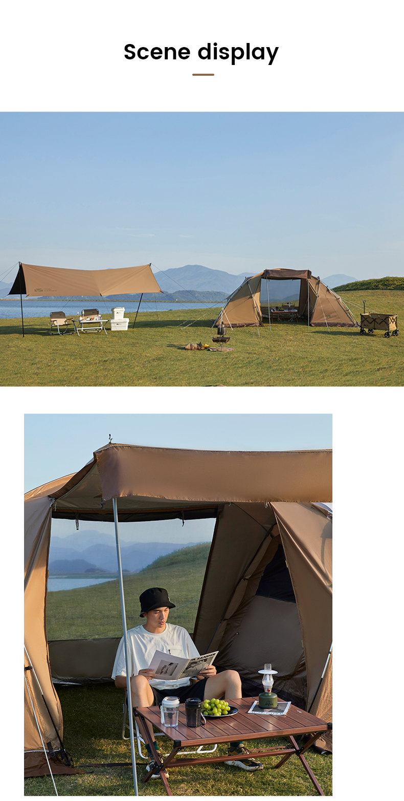 MOBI GARDEN Camping Family Tent Glamping Oxford Waterproof 4 Person Picnic Outdoor · v2