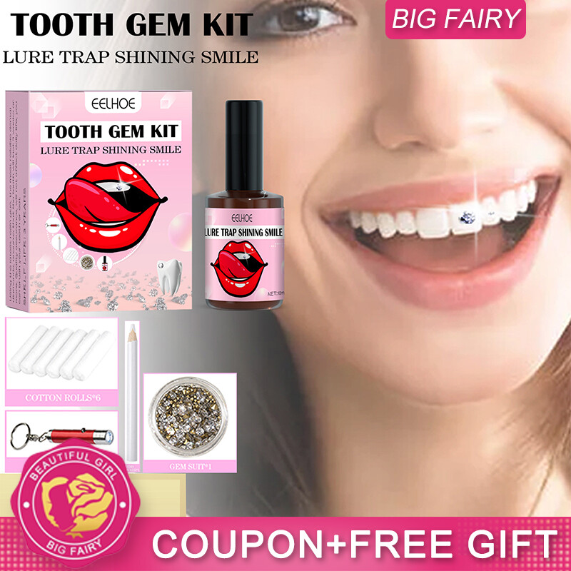 Big Fairy Hot Girl cậu bé cá tính Pha Lê Răng Trang Trí Châu Âu Và phong cách Mỹ Thời Trang Niche Răng Kim Cương Kit