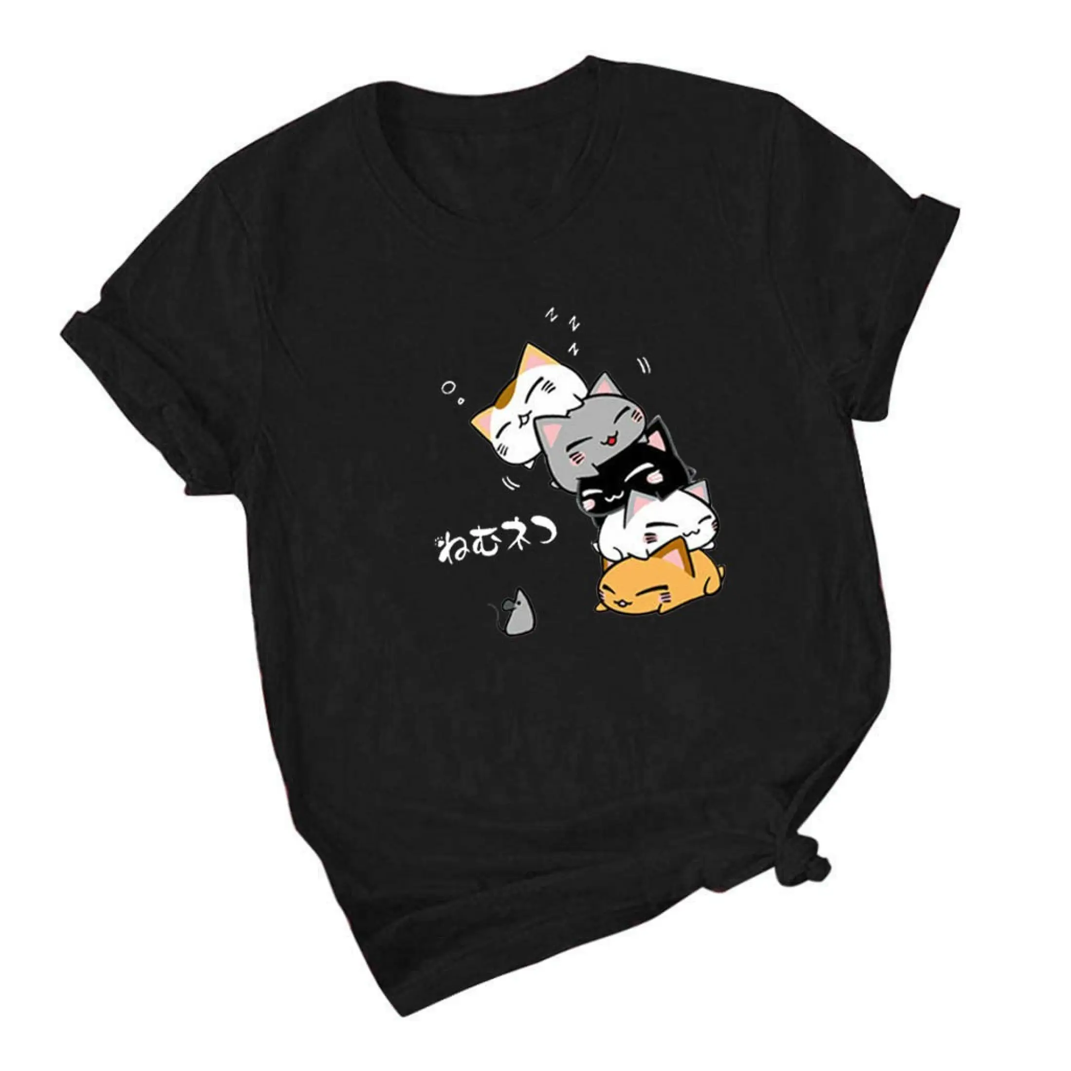 Sfsdrt Fashion Womens O Neck Print Solid Color Short Sleeve Print Tee Tops เส อดำผ หญ ง Ladies Blouse Women Korean Style Putih Putih Lengan Panjang Polyester Black Lazada Singapore