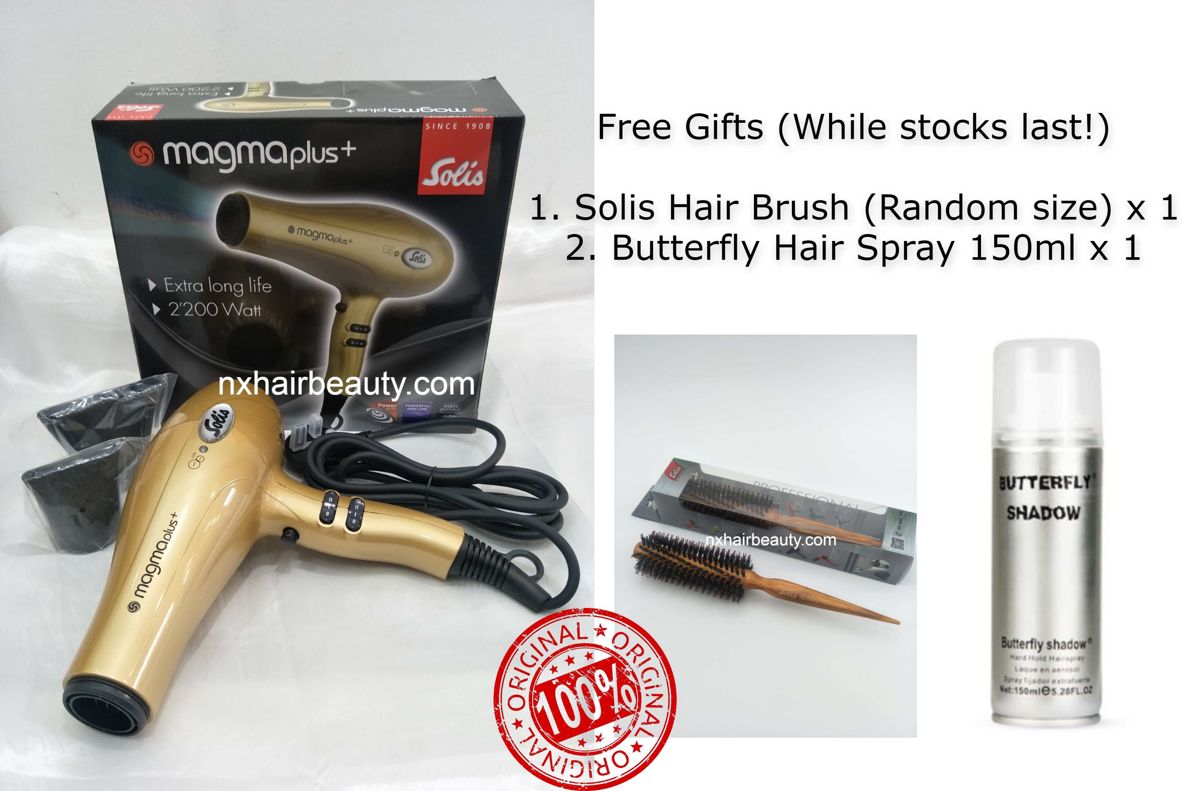 Solis Professional Magma Plus Professional Hair Dryer - Gold (FREE GIFTS -  WHILE STOCKS LAST!) | Lazada