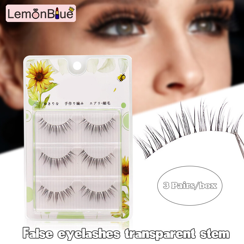 Gambar 3D False Eyelashes Wispy Natural Faux Lashes Practical Eye Makeup Tools 3D Wispy Natural Faux Lashes Practical Eye Makeup Tools Durable Light Comfortable to Wear False Eyelashes Masquerade Carnival Wedding