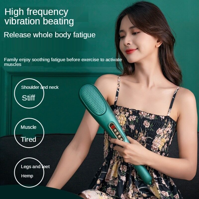 Gambar Rechargeable Smart Electric Dolphin Massager LCD Display Full Body Massager Muscle Pain Relief Handheld Body Massage Gun Cordless Percussion Massager