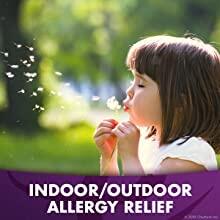 Relief from outdoor allergies and indoor allergies like dust and pets