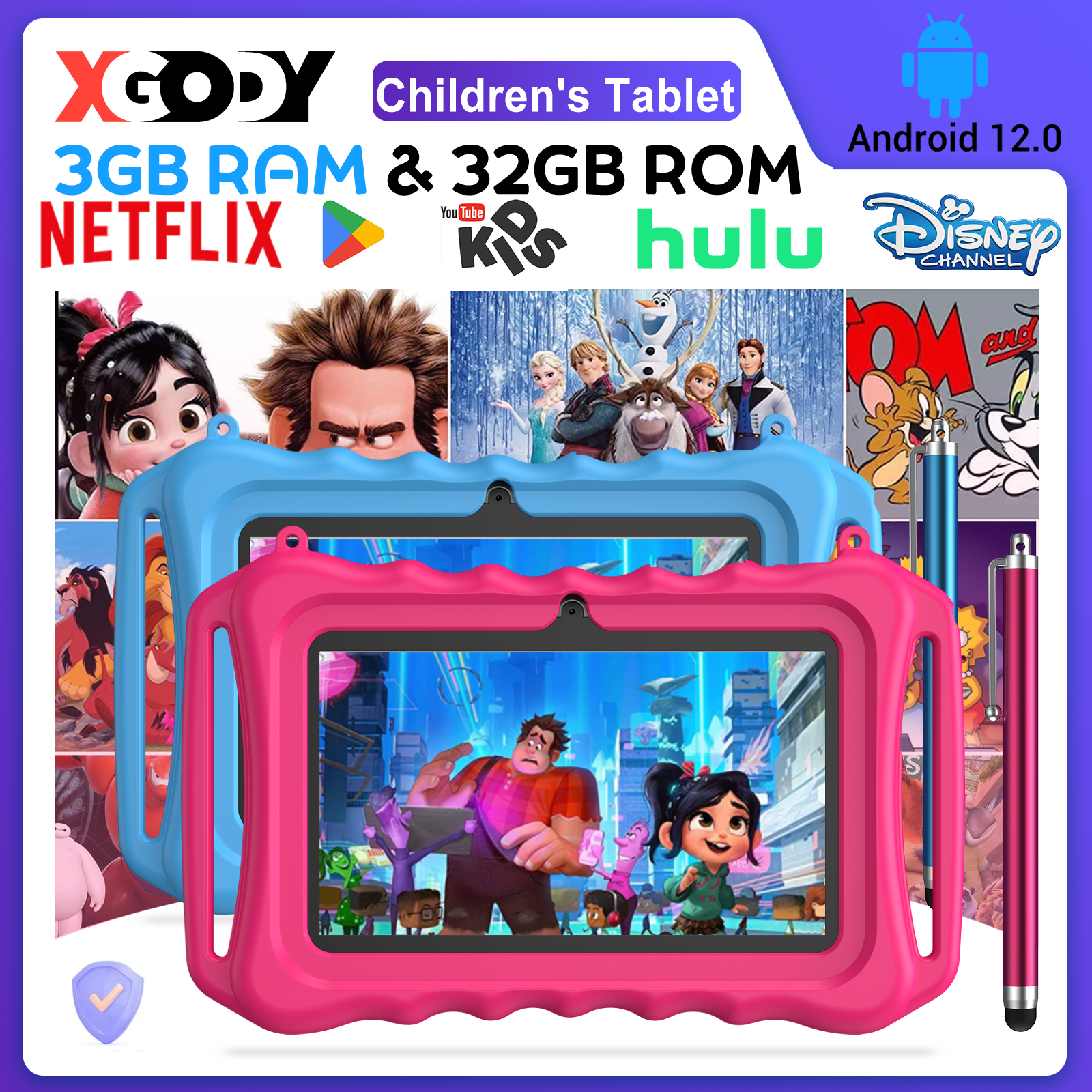 XGODY T702-Pro 7" inch Android 12.0 OS Legit Kid's Tablet PC Original for Student Gadgets Tablet HD IPS Touch Screen 3G RAM + 32G ROM Free Shipping ราคา 1,575 บาท*ส่งฟรี
