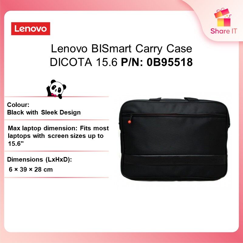 Lenovo BISmart Carry Case DICOTA 15.6 P N 0B95518 for work office student casual use Lazada