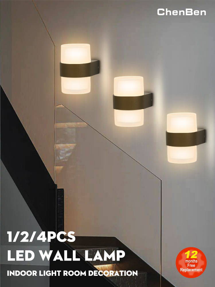 Đèn LED Ốp Tường Đèn tường ngoài trời trong nhà trang trí hiện đại chiếu