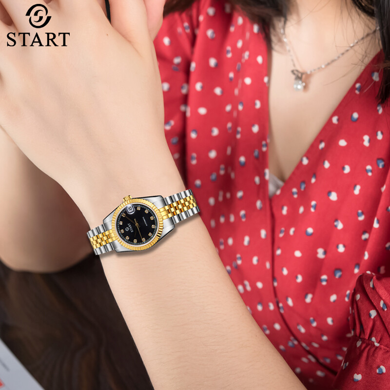 【START】Women's Watch Automatic Mechanical Watch Waterproof Calendar Function Metal Women's Watch Small Dial Swiss Quality ราคา 14,901 บาท*ส่งฟรี