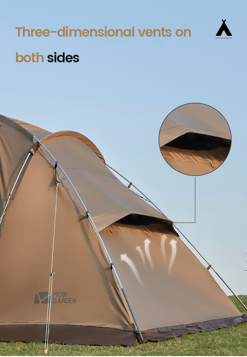 MOBI GARDEN Camping Family Tent Glamping Oxford Waterproof 4 Person Picnic Outdoor · v2