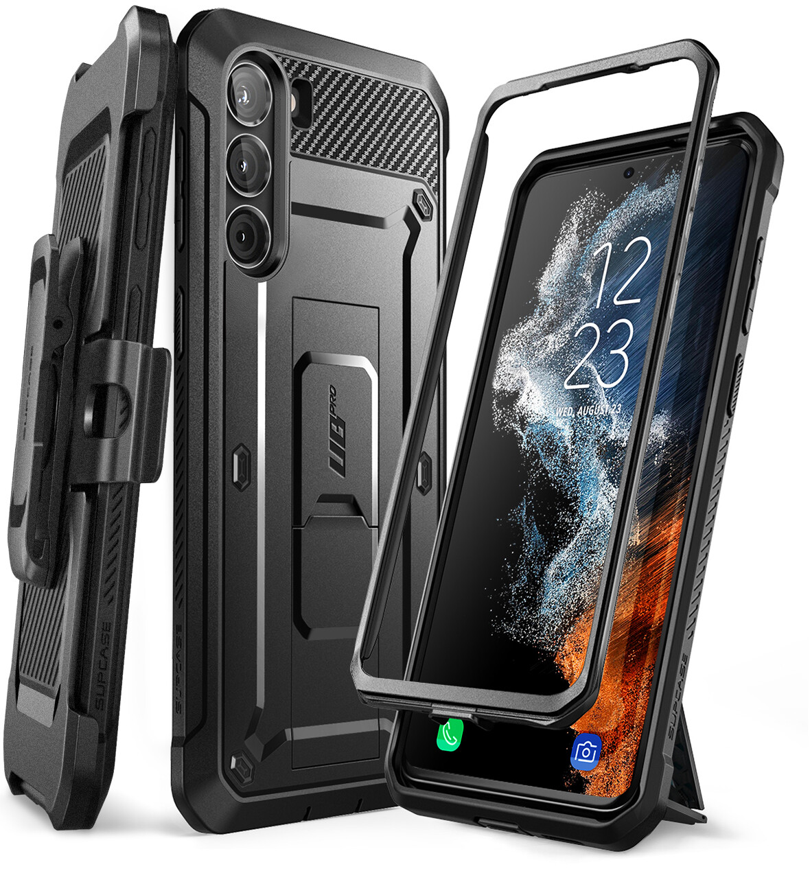 Supcase ốp lưng unicorn beetle pro cho samsung galaxy s23 5g ốp có chân đế & kẹp thắt lưng gồ ghề hai lớp toàn thân không có bảo vệ màn hình tích hợp