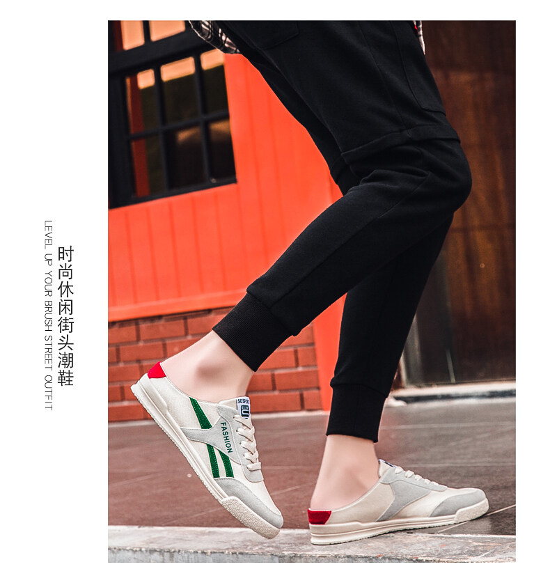 Giày Nam Mùa Đông Mới 2020 Ở Baotou Với Một Bàn Đạp Lười Không Gót Nửa Dép Thời Trang Mặc Ngoài Sandal Và Dép 9