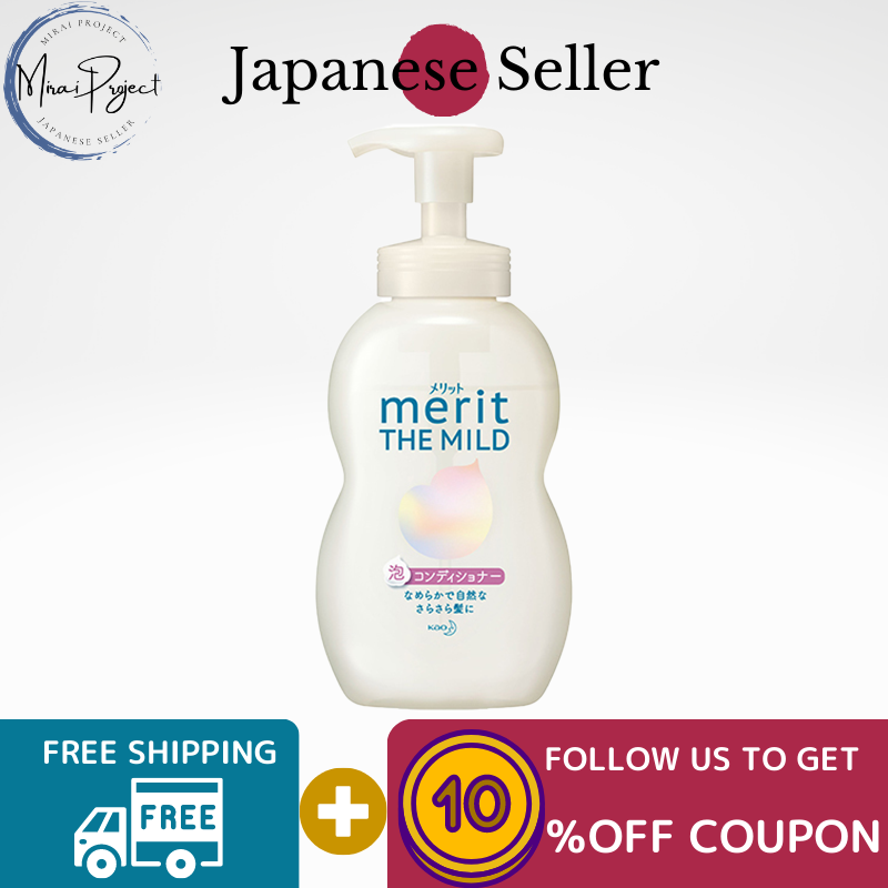 Gambar [Direct from Japan] KAO Merit The Mild Foam Conditioner Pump 540ml Refill 440ml
