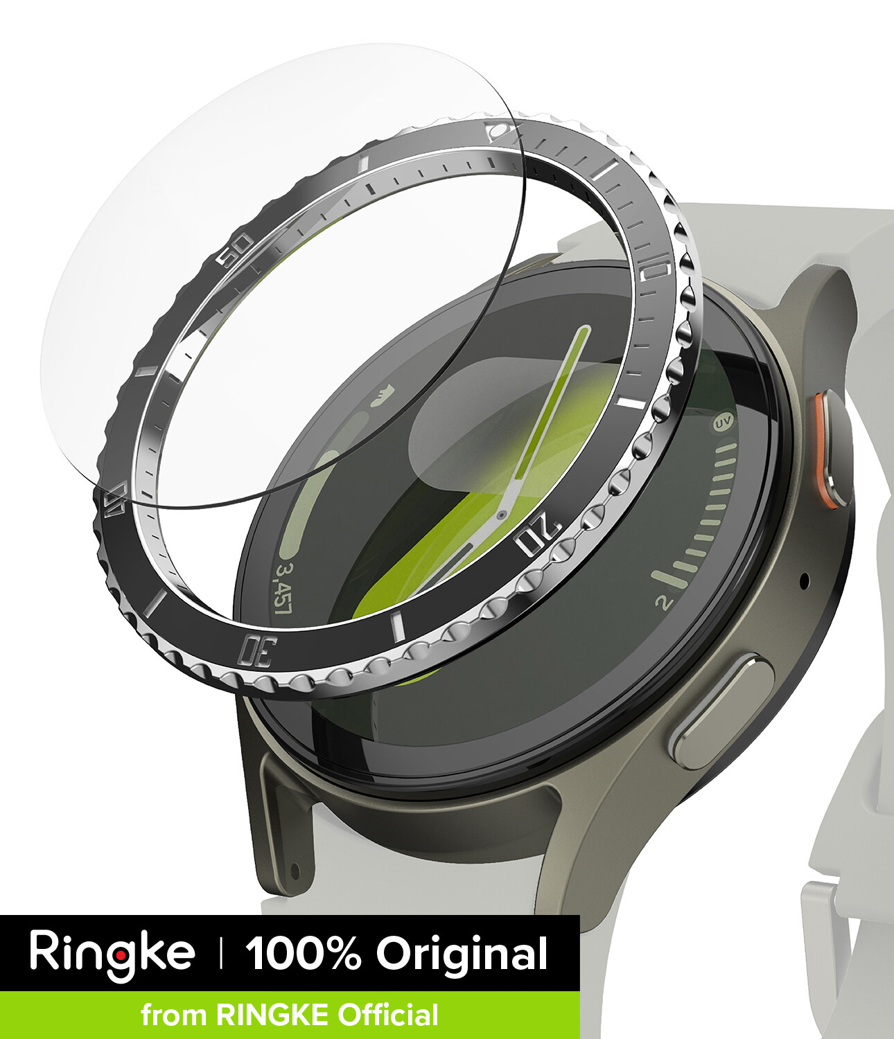 Ringke Bezel Styling Premium & Glass for [ Samsung Galaxy Watch 7 40mm ] Lightweight Adhesive Stainless Steel Frame Cover with Screen Protector ราคา 910 บาท*ส่งฟรี