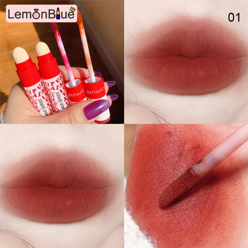 Gambar LemonBlue Moisturize Finish Lip Glaze Long Lasting Moisturizing No Fading Non stick Lipsti Long Lasting Moisturizing No Fading Non stick Fashionable Beautiful Lip Make Up Moisturize Finish Lip Glaze