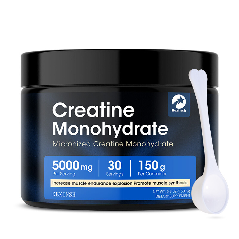 Kexinsh Creatine bột Monohydrate 5000mg Dinh dưỡng bổ sung cơ bắp bổ sung tăng cường sức mạnh hiệu s