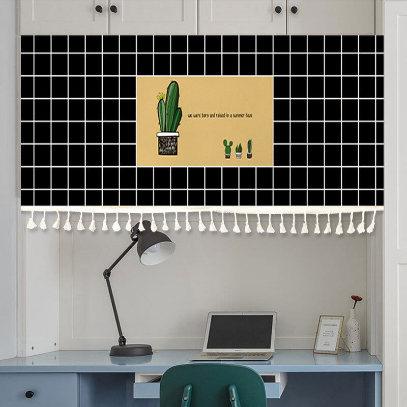 เลือกซื้อ ผ้าม่าน Velcro Cabinet Fabric Curtain No Need Perforate Dustproof Self Adhesive Kitchen Door Window Cover Curtains Sundries Shelf Bookcase Curtains Customizable Size ราคาพิเศษ มีเก็บเงินปลายทาง