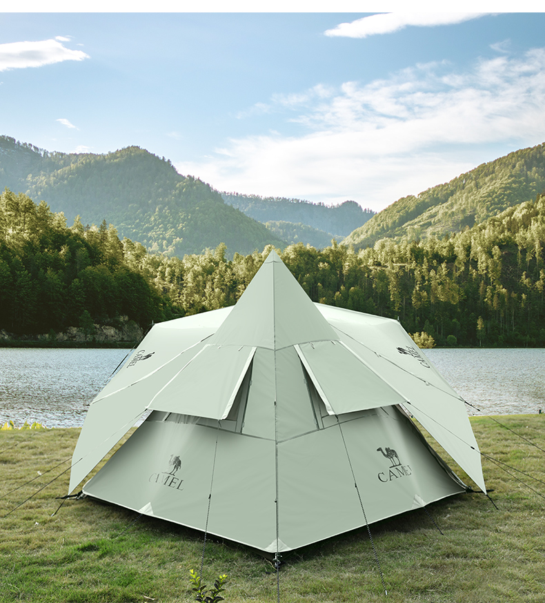 CAMEL CROWN Outdoor Exquisite Camping Tent Portable Folding Indian Pyramid Automatic Tent · v23