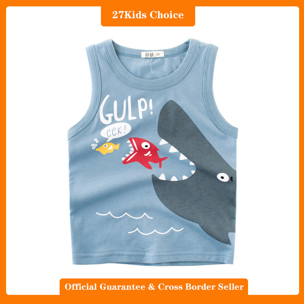 2024 Summer Boys' Clothing New Children's Tank Top Boy's sleeveless camisole cartoon baby top - ยี่ห้อ 27Kids ราคา 159 บาท*ส่งฟรี