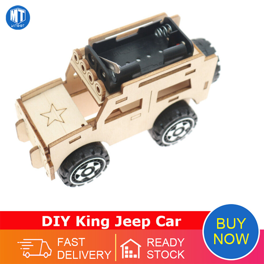 Wooden Vehicle Models Car Jeep Building Science Experiments Kits Science