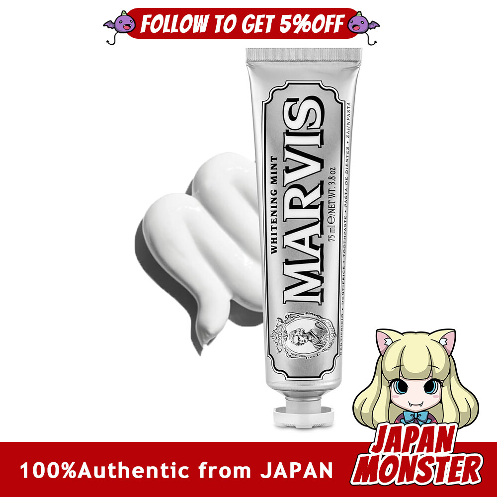 Marvis Whitening Mint Toothpaste Refreshing Mint Flavor Oral Care Made in Italy 75ml Japan