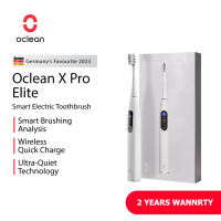 Oclean x Pro Elite ai điện thông minh Bàn chải đánh răng sóng âm tự động đánh thức siêu êm Thế Giới đầu tiên Màn hình cảm ứng màu xám