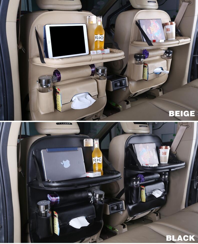 ekleva lót da túi túi để đồ sau ghế xe hơi bàn có thể gập lại khay du lịch túi lưu trữ bàn ăn có thể gập lại xe ghế túi lưu trữ 7