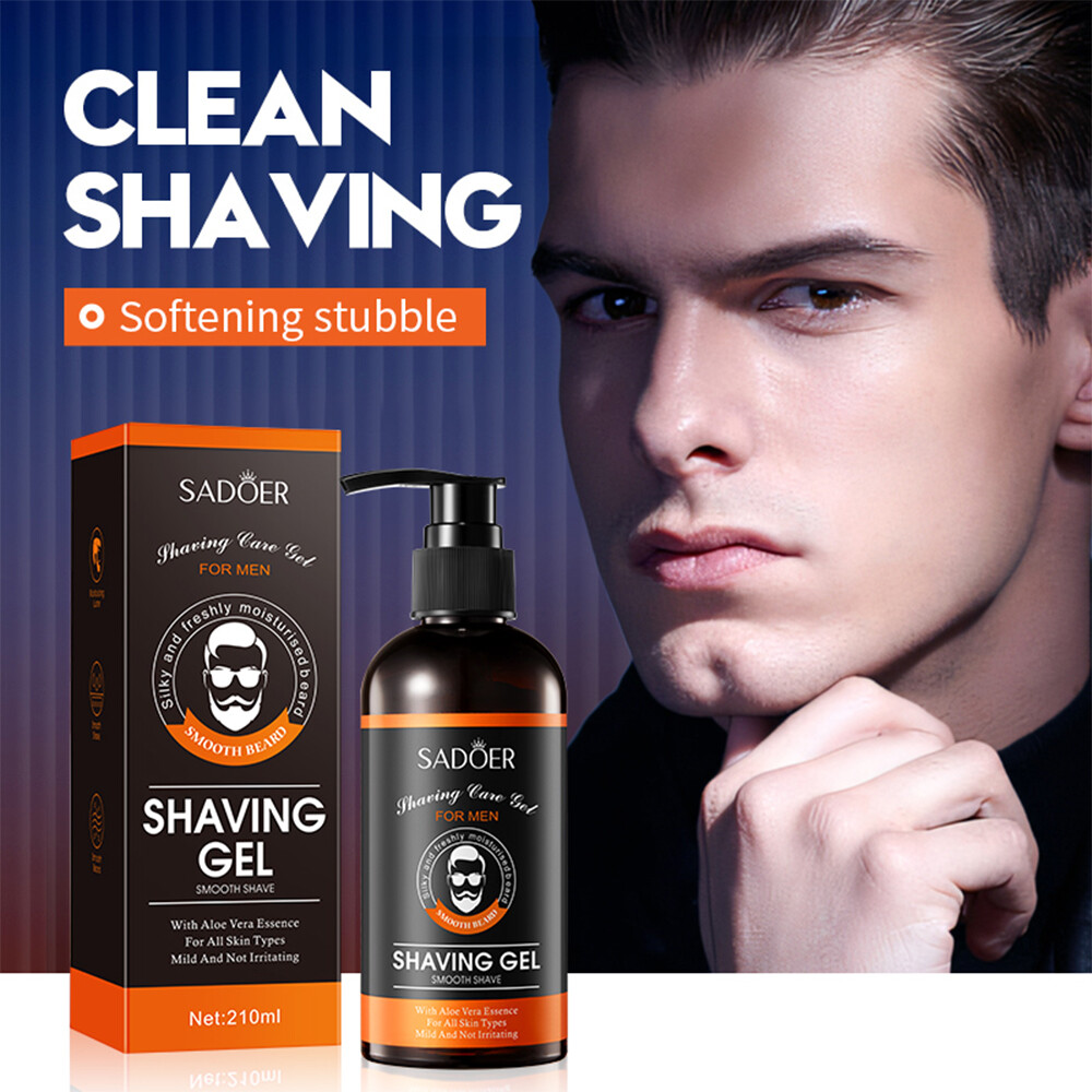 Cạo Râu Gel người đàn ông phải đối mặt tươi 210g nhẹ không gây kích ứng làm sạch và làm mềm râu tạo kiểu râu