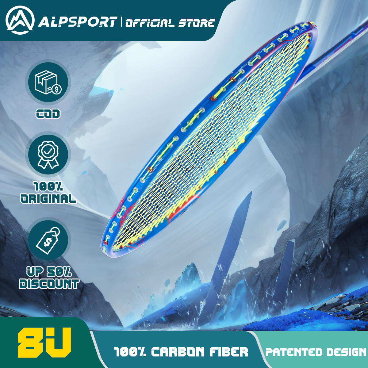 Alp Cy Cầu Lông Ban Đầu Bộ vợt 100% Ban Đầu sợi carbon hoàn toàn VỢT CẦU LÔNG 8U 62G 30lbs Chuyên Nghiệp Duy Nhất Vợt