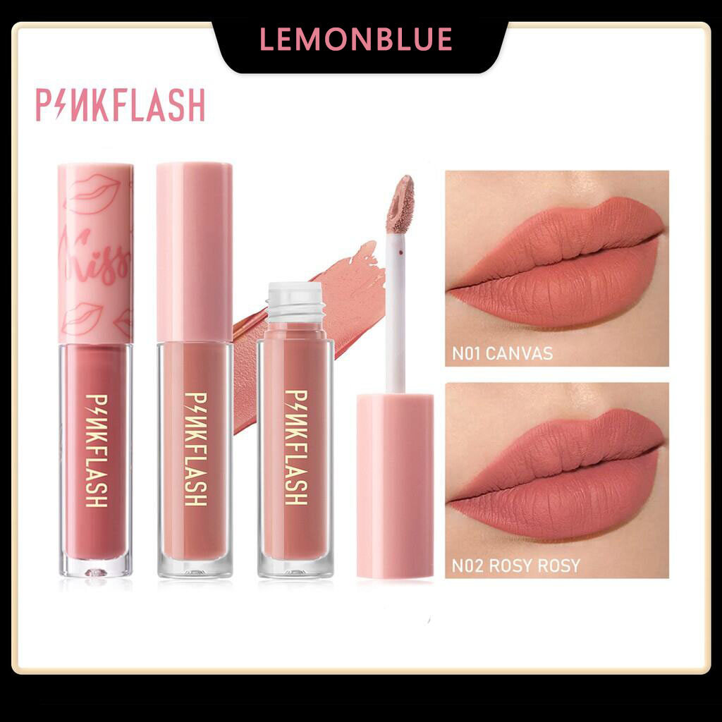 Gambar (COD) READY STOCK PINKFLASH Raya hot 18 Colors OhMyKiss Lipstick Matte VE Moisturising Long lasting waterproof matte l