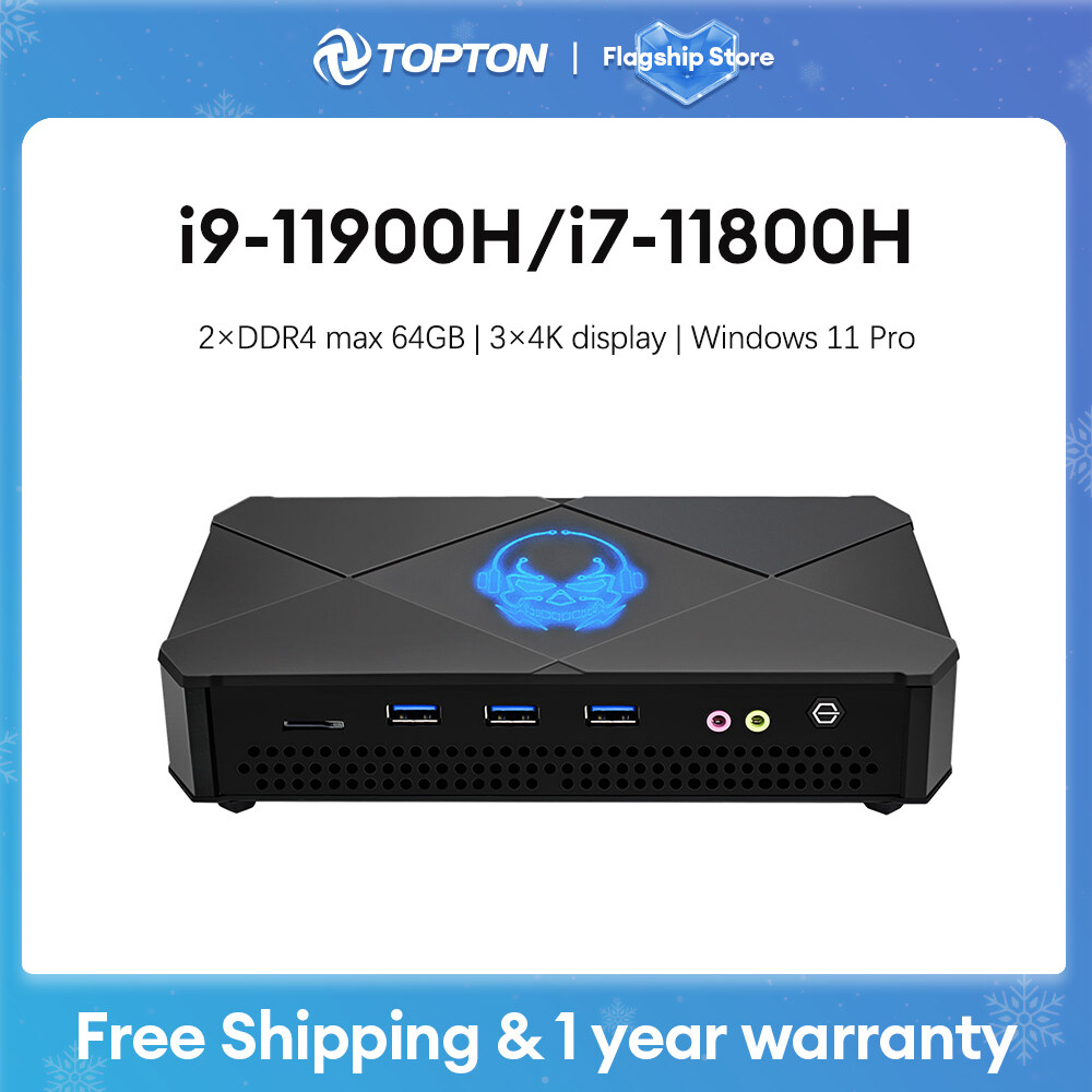Lazada Philippines - Topton Portable Mini PC Nuc Intel Core i9 11900H i7 11800H Desktop Computer Dual Ram Dual NVMe SSD 3x4K Display Gaming PC HTPC