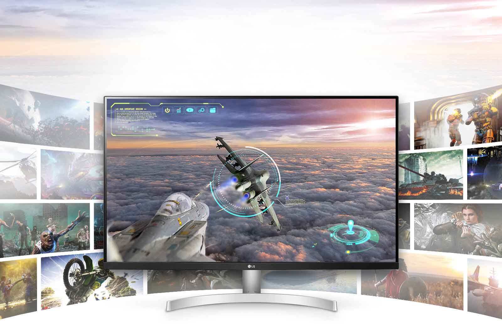 Gaming scene with exceptional clarity, and details in LG UHD 4K display