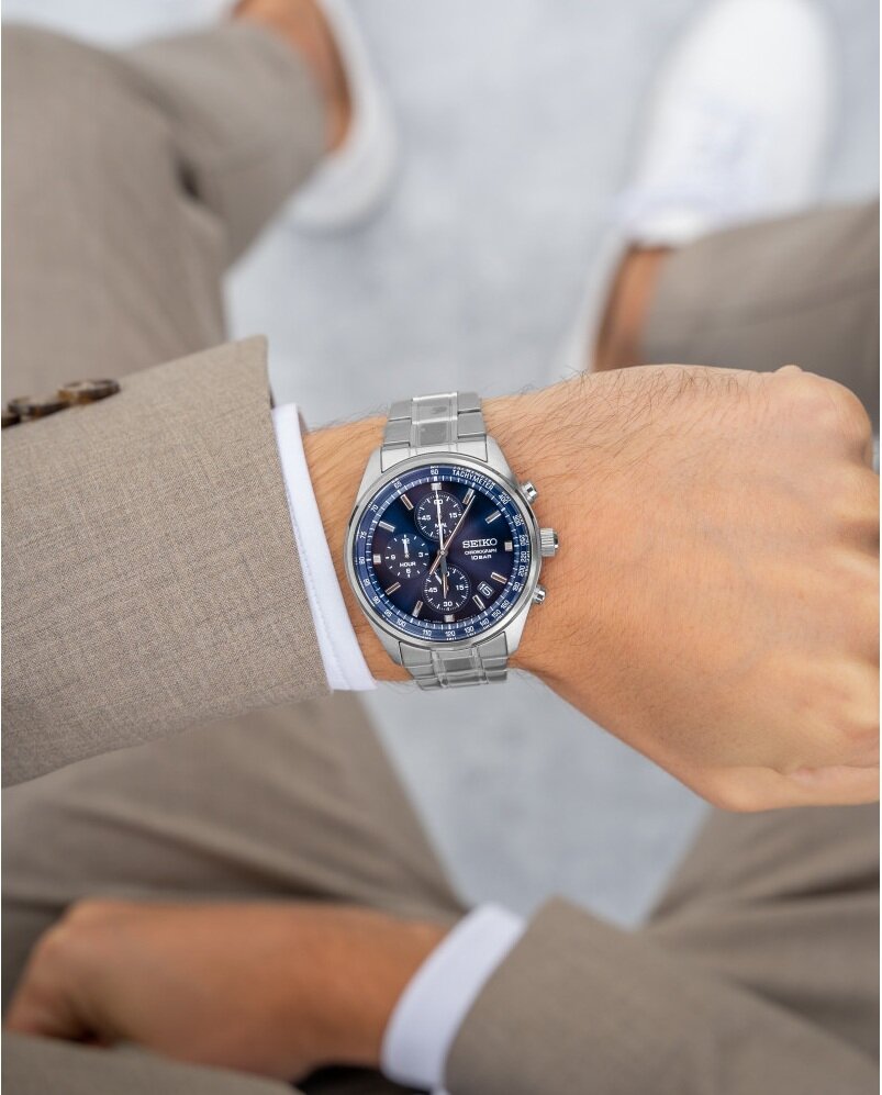 Seiko Chronograph Quartz SSB377 SSB377P1 SSB377P 100M Mens Watch -  Citywatches.ae