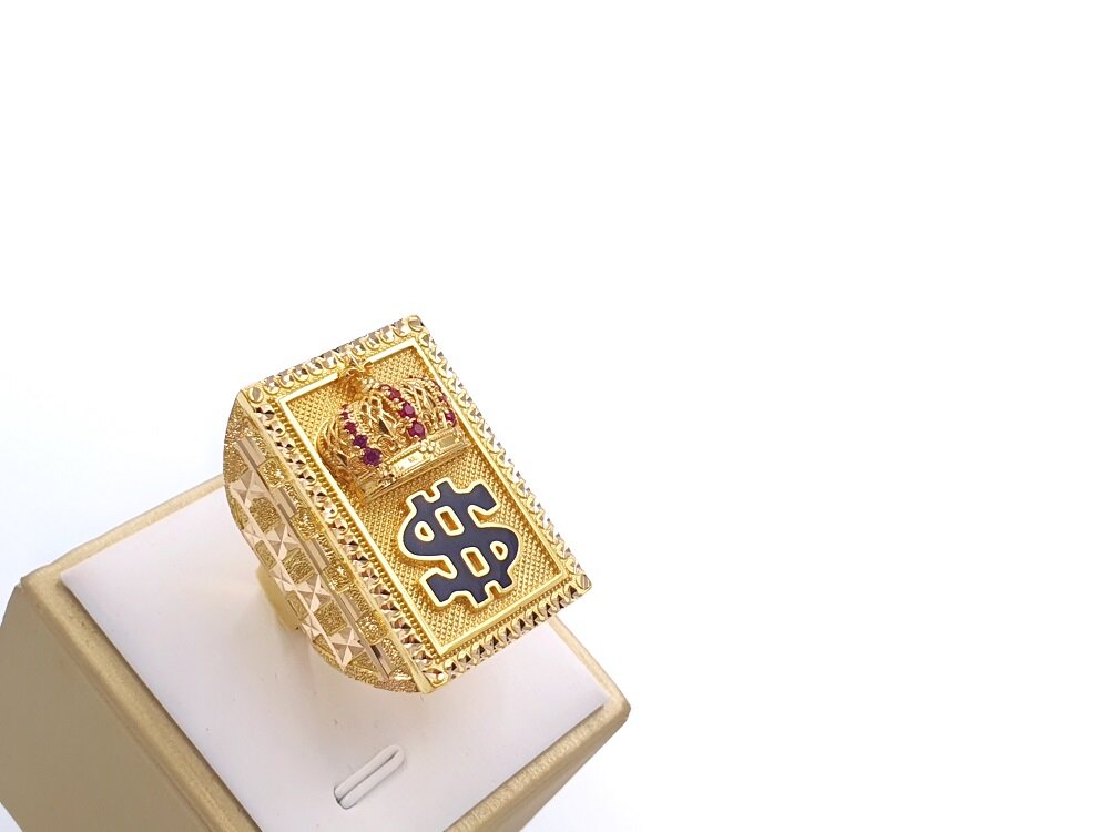 916 Gold Biscuit Ring Design 2025