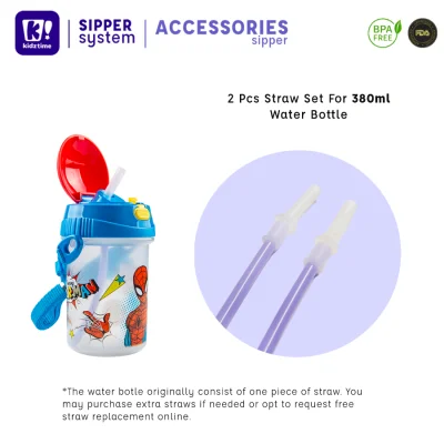 Kidztime Water Bottle Accessories Classic Sipper 550ml Replacement Straw 2 PCS Set (1)
