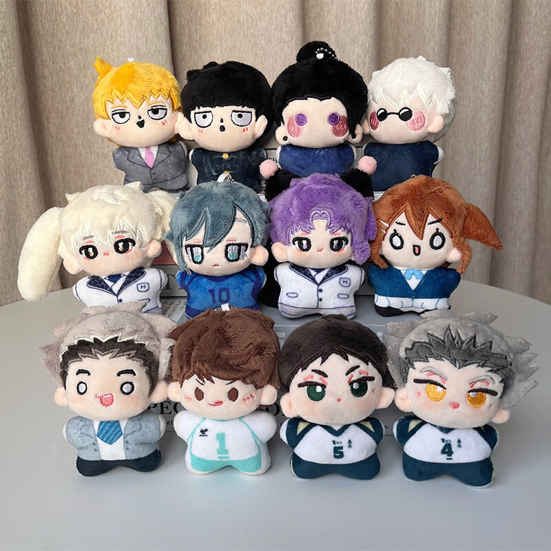 Haikyuu! Jujutsu kaisen MOB psycho 100 búp bê Anime merch đồ chơi nhồi bông khóa màu xanh