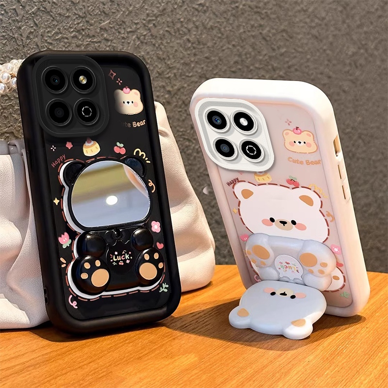 SEAHAI Coque Pour Honor X8 4G, Ultra Mince Élégant En Silicone Souple Motifs Colorés Coque Brillante Antichoc, TPU Gel Etui Résistant - Blanche