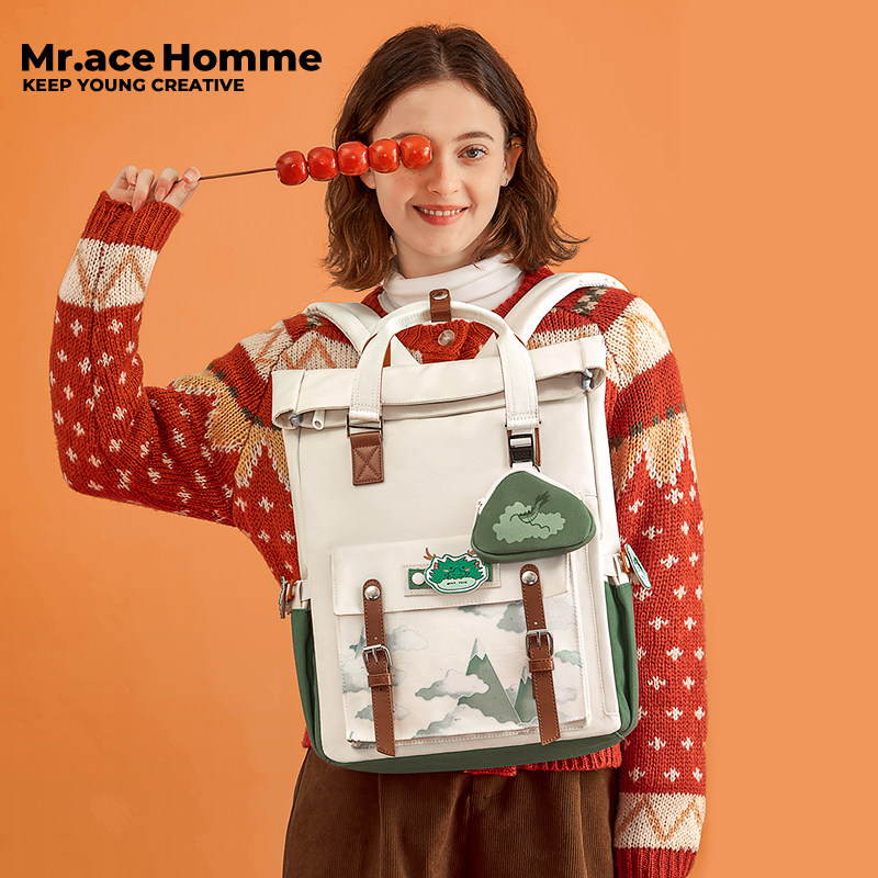 Mrace Dragon Year Series Backpack girls college students travel large capacity computer backpack schoolbag ราคา 1,690 บาท*ส่งฟรี