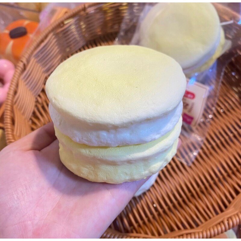 Bánh Mì kem màu chính dính phô mai Đàn hồi Chậm nhúm Lỗ Giảm nén Đồ chơi Squishy Tăng chậm