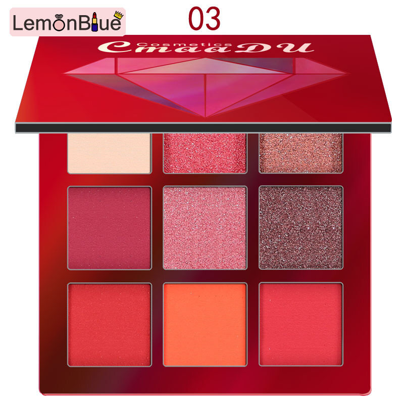 Gambar LemonBlue Eyeshadow Palette 9 Colors Matte Shimmer Glitter Ultra Pigmented Eye Shadow Eyeshadow Palette Matte Shimmer Glitter Ultra Pigmented Eye Shadow 9 Colors Cosmetics Tools Waterproof