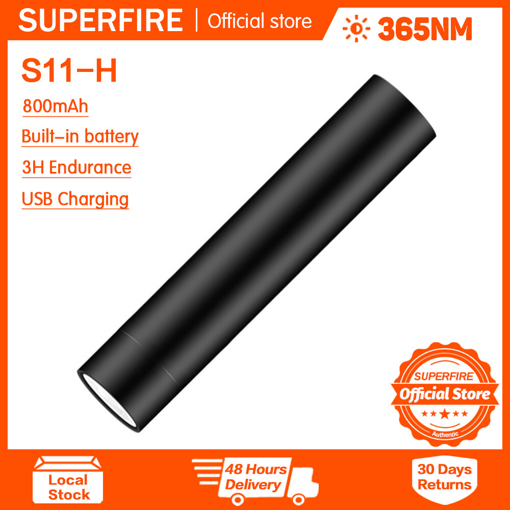 Superfire Đèn Pin S11-H Đèn pin uv 365 Tia Cực Tím Gỗ Của Đèn Được Xây Dựng-Trong 18650 Li-Ion Pin nhỏ gọn sạc USB Xách Tay Pet Da Phát Hiện Đèn pin Trang Sức Ngọc Huỳnh Hóa Phát Hiện Món Quà Giáng Sinh Món Quà Sinh Nhật Món Quà