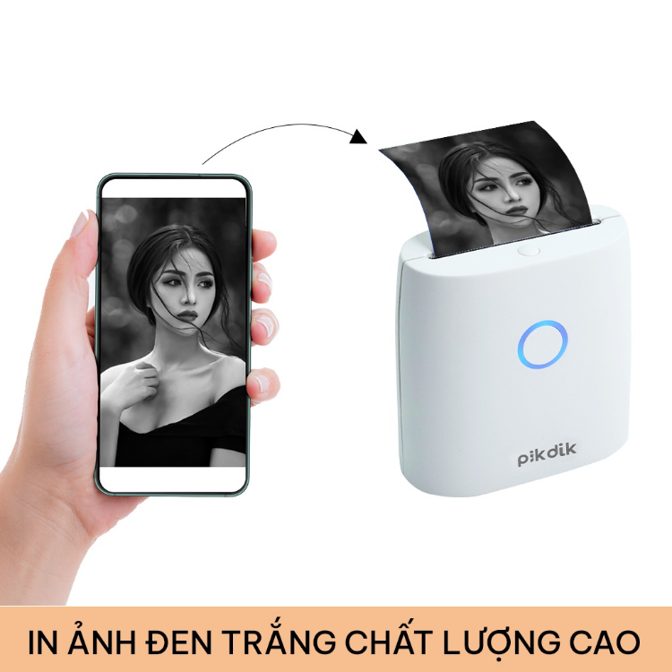 Máy In Nhiệt Mini Cầm Tay Bluetooth PIKDIK Q2 In ảnh, Nhãn Dán, Thời ...