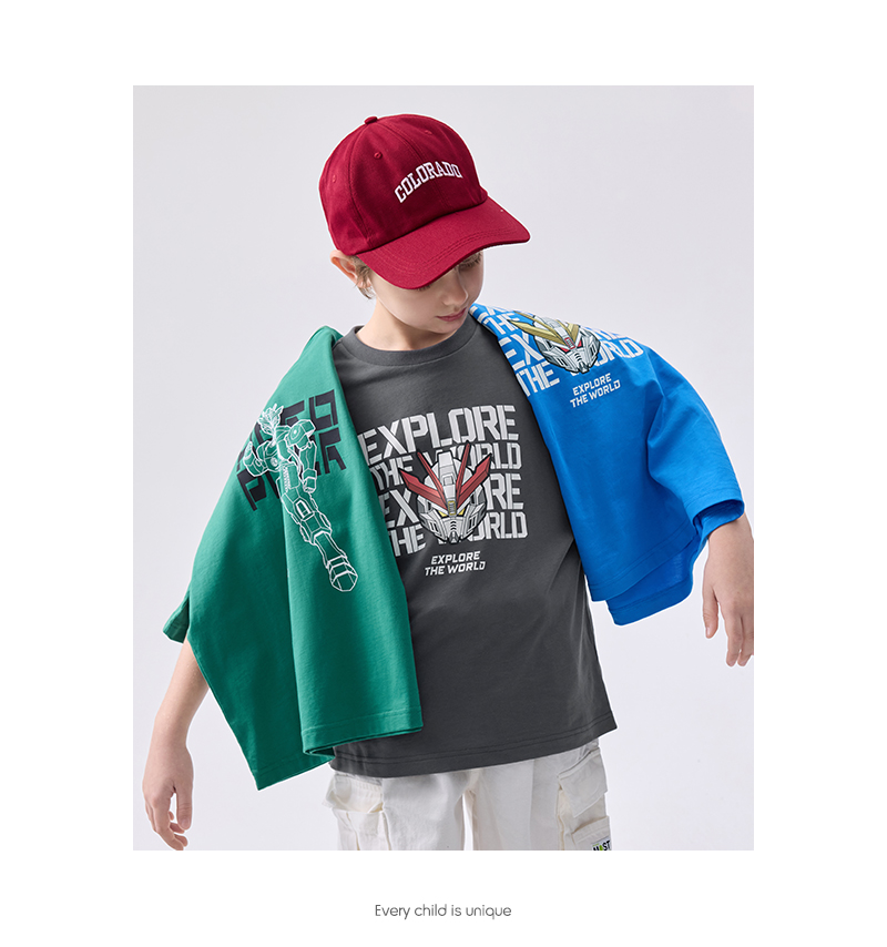 balabala Children Short Sleeve T-Shirt 2025 Summer New Quickdry Parentchild Inner Wear · v2