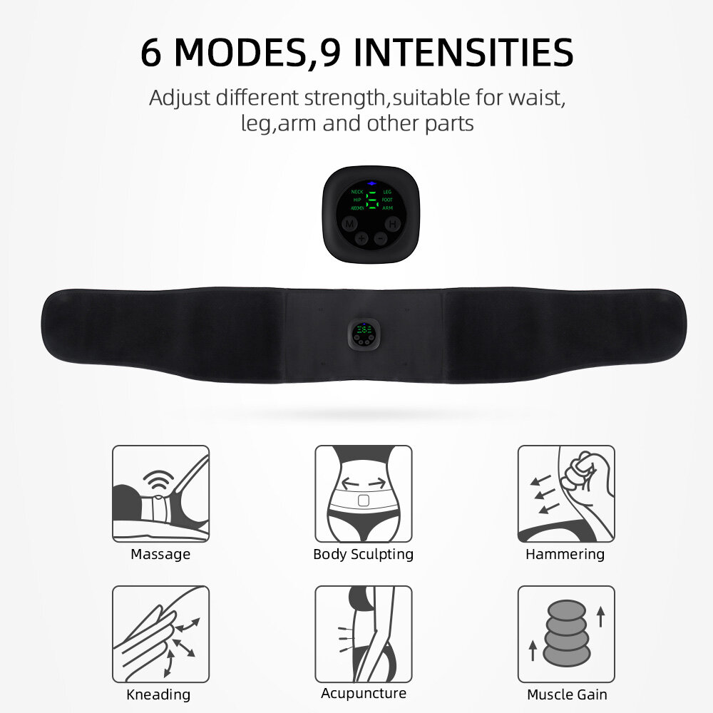 EMS Đai Giảm Béo Cơ Bụng Chạy Điện Đai Thắt Lưng Máy Kích Thích Cơ Bụng Thông Minh Máy Tập Cơ Bụng Giảm Cân Đốt Mỡ Tập Thể Dục