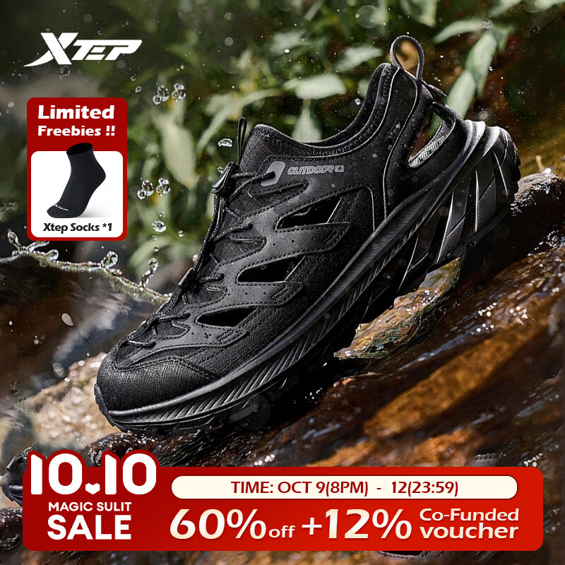 Xtep khám phá vùng hoang dã và gió | Giày Truy Tìm sông Dép Xăng-Đan nam mùa hè nhẹ Giày đi biển Giày Giày thể thao ngoài trời hang bình thường 875219170006