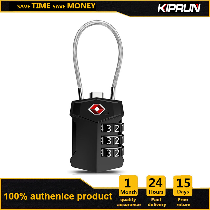 Khóa va li đã được TSA phê duyệt kiprun, khóa va li khóa va li dây cáp 3 tổ hợp số, Khóa Du lịch TSA, khóa móc kết hợp du lịch cho ba lô, vali, túi xách, tủ khóa