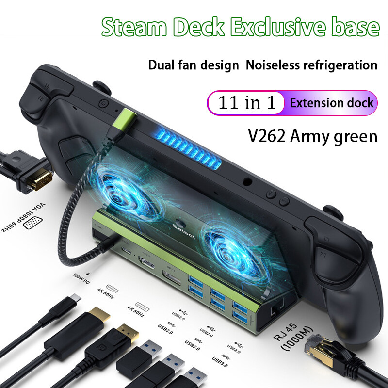 Vention Steam Deck Docking Station with Fan 11 in 1 HDMI 2.0 Compatibility