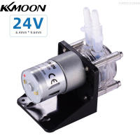 KKmoon GROTHEN DC 24V/12V Peristaltic Pump with Silicone Tubing High Flow Water Liquid Pump Dosing Vacuum Pump Self-Priming Anti-Corrosion Adjustable Flow for DIY Aquarium Lab Chemical Analysis Dosing Additives L Style