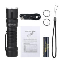 Sofirn SC33 Cree XHP70.3 HI ไฟฉาย LED 5200lm ทรงพลัง21700 USB C ไฟฉายชาร์จไฟได้กับหาง E-Switch